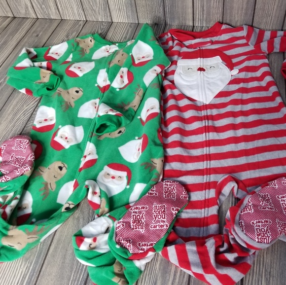 Carters Boys Size 3T Pajamas Set of 2 Zip Up Snap - Picture 3 of 3